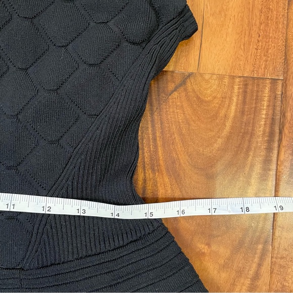 Ted Baker London Frinca Dress Black Fit & Flare Skater Knit Mini Size 4 US 10 - Picture 14 of 16